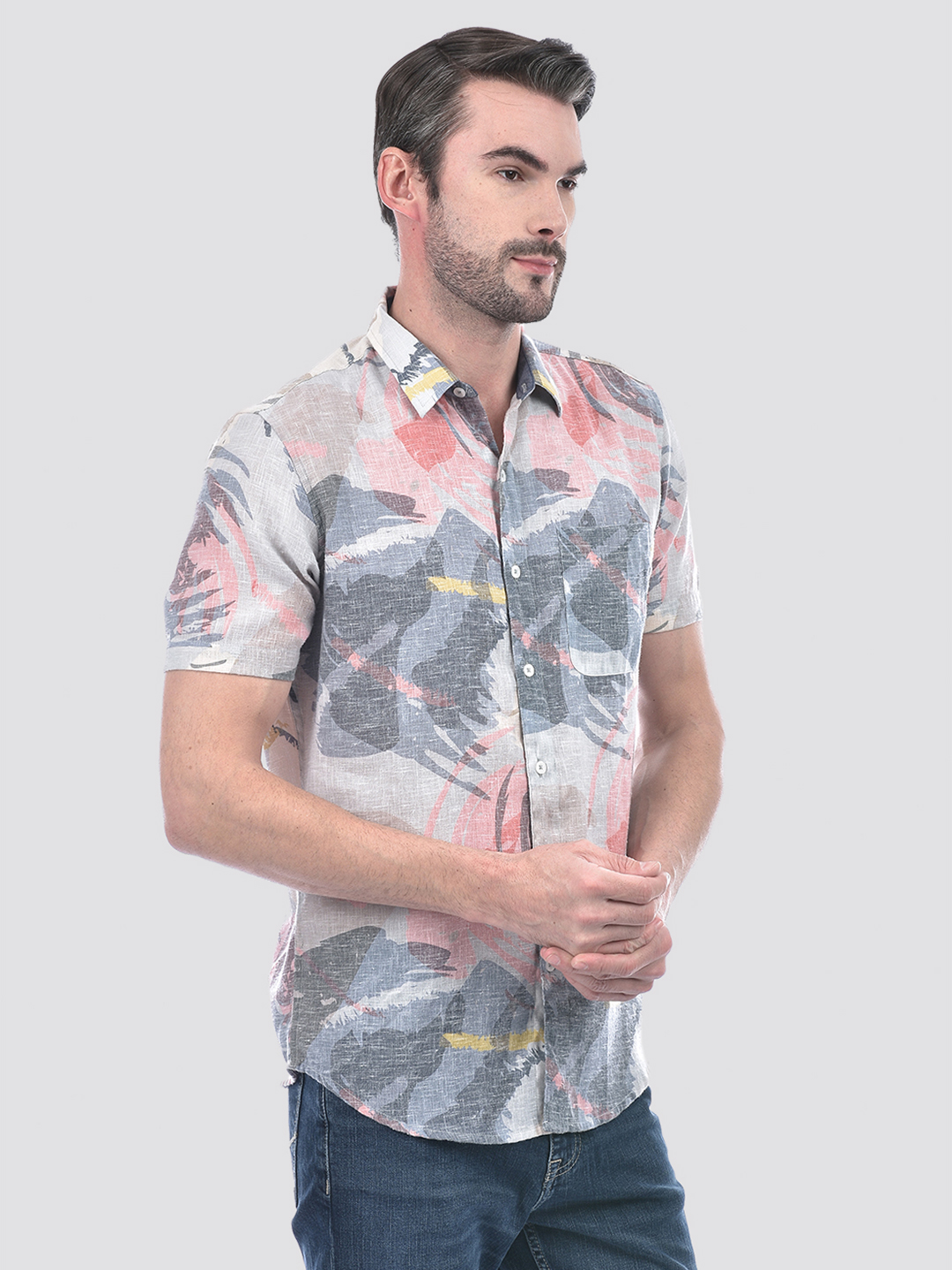 Numero Uno Men Abstract Multicolor Shirt